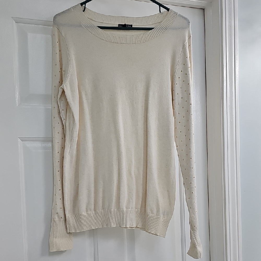 Express Cream Crew Neck Sweater